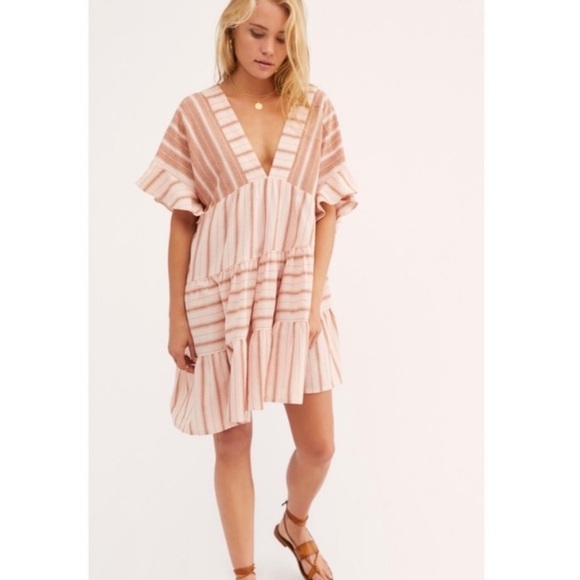 Free People Dresses & Skirts - Free People striped pink flowy dress tunic